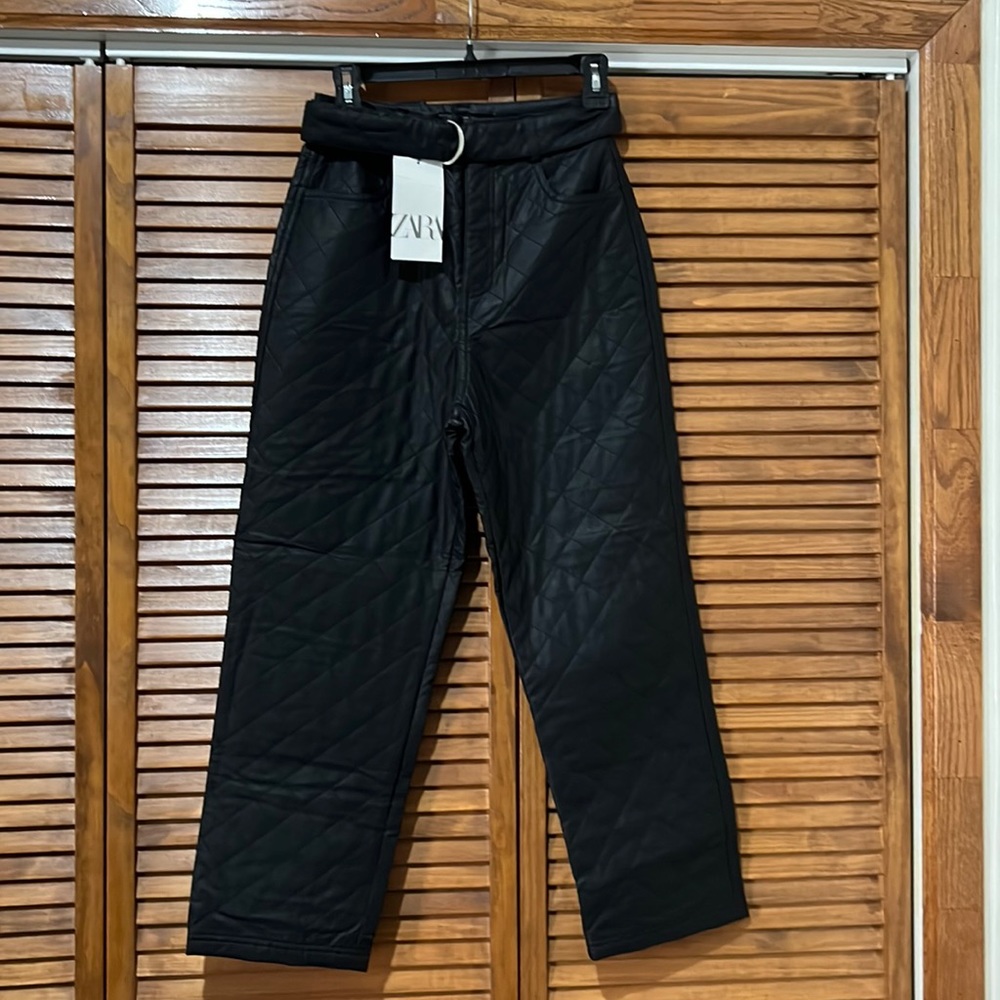 NWT Zara Faux Leather Pants